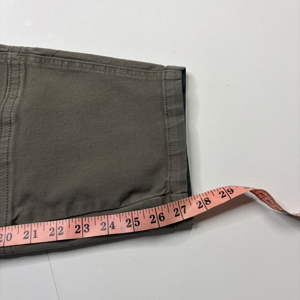 Everlane Jean Women 0 Tall Green Utility Barrel Cotton High Rise Slim Twill - Picture 13 of 14
